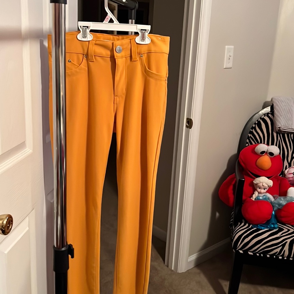 Mustard gold color pants